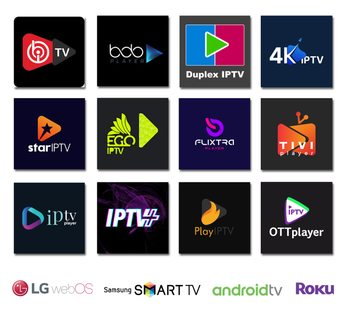 Activation application IPTV Smart TV Samsung , LG , Android Tv , Roku ..